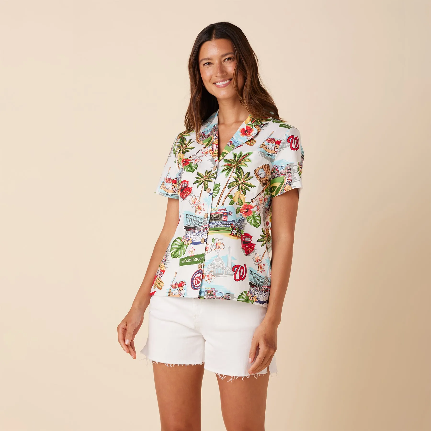 WOMEN'S WASHINGTON NATIONALS SCENIC CAMP SHIRT