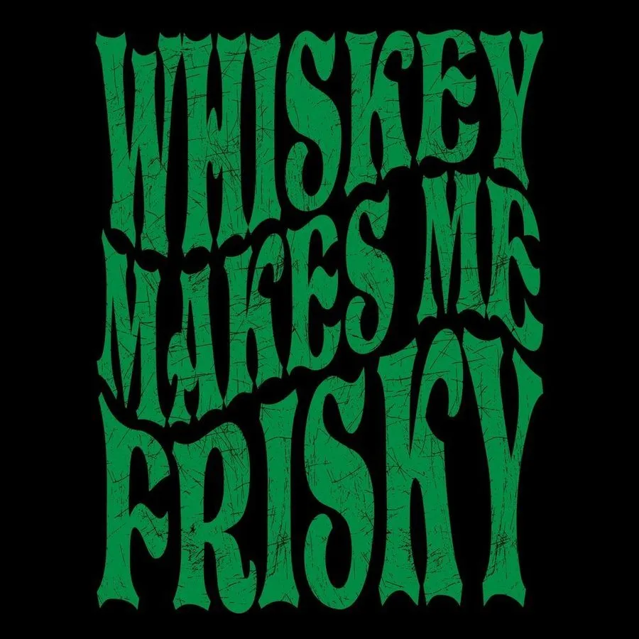 Women's Whiskey Makes Me Frisky Hoodie - Black