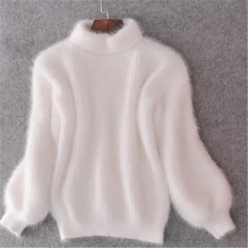 Women's Winter Loose Fuzzy Fluffy Sweater Winter Premium Blend Warm Pullover Sweater