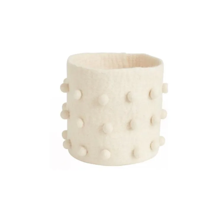 Wool Felt Pom Pom Pot Covers