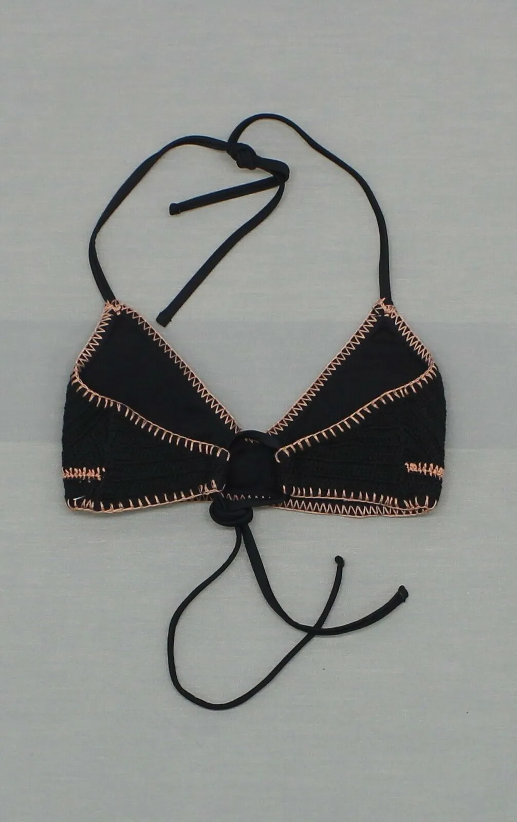 Xhilaration Women's Crochet Bralette Bikini Swim Top Black Juniors XS