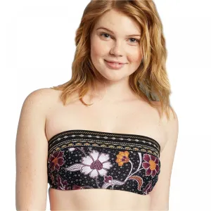 Xhilaration Women's Embroidered Bandeau Bikini Top