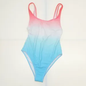Xhilaration Women's Ombre Cheeky One-Piece Swimsuit Multicolor Medium