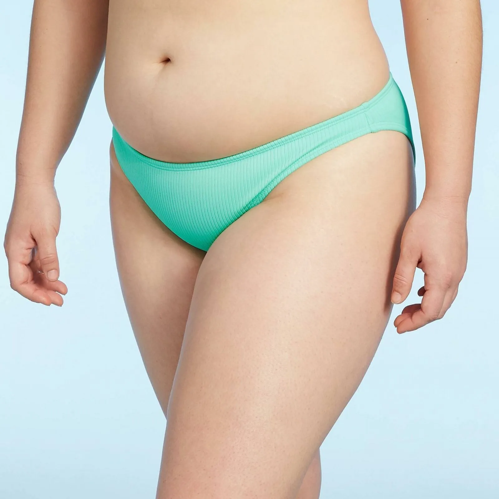 Xhilaration Women's Sustainably Made Ribbed Cheeky Bikini Bottom