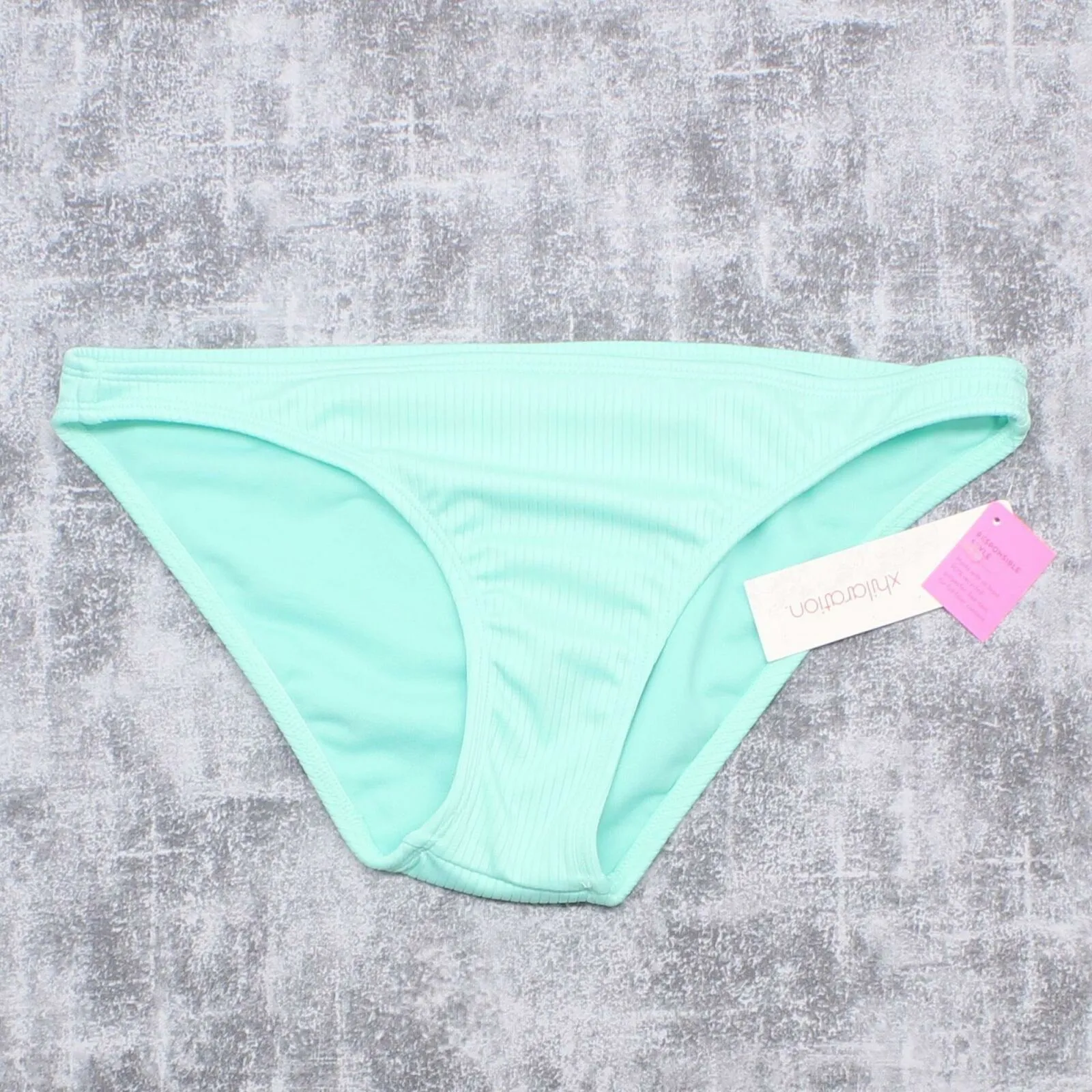 Xhilaration Women's Sustainably Made Ribbed Cheeky Bikini Bottom