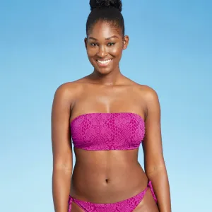 Xhilaration Women's Textured Bandeau Bikini Top