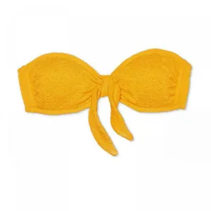Xhilaration Women's Tie Front Textured Bandeau Bikini Top