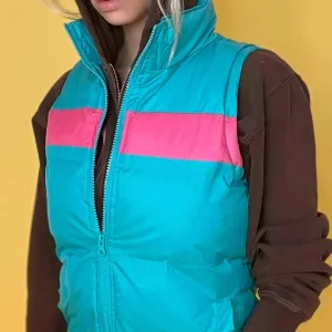 Y2K Sporty Barbie Puffer Vest
