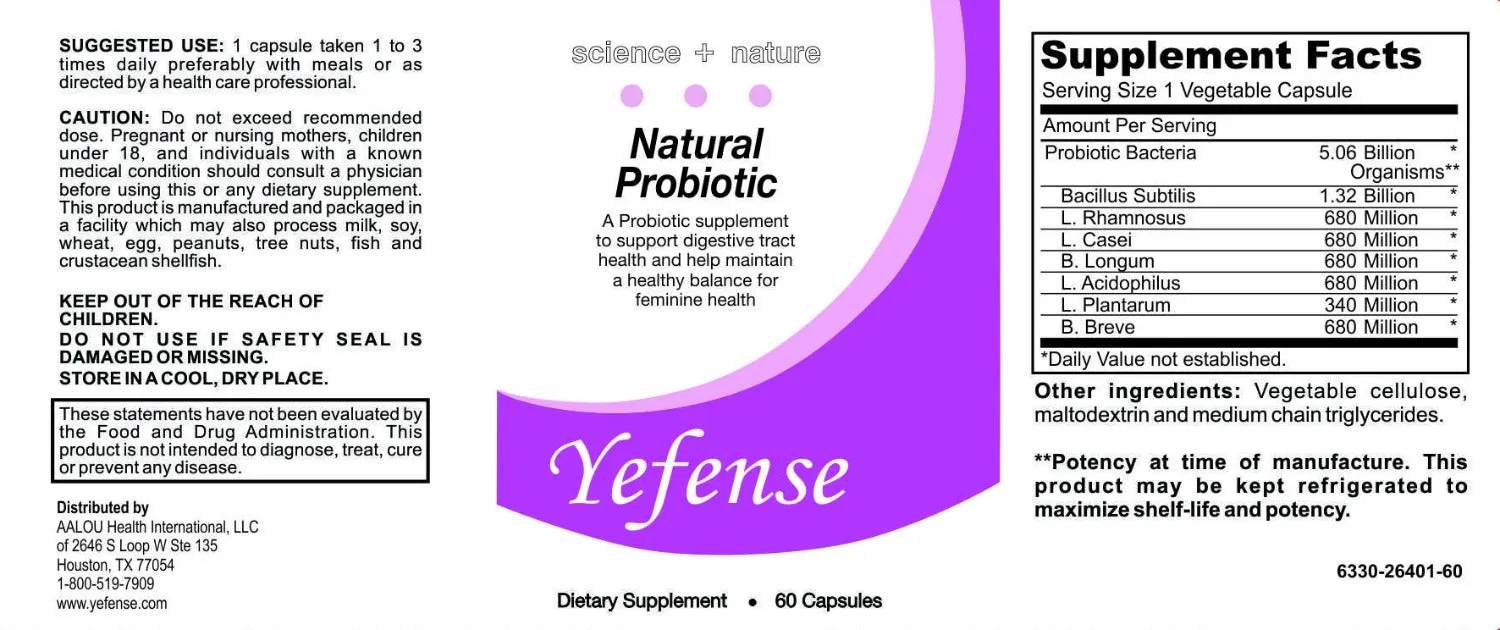 Yefense Probiotics for Yeast & BV