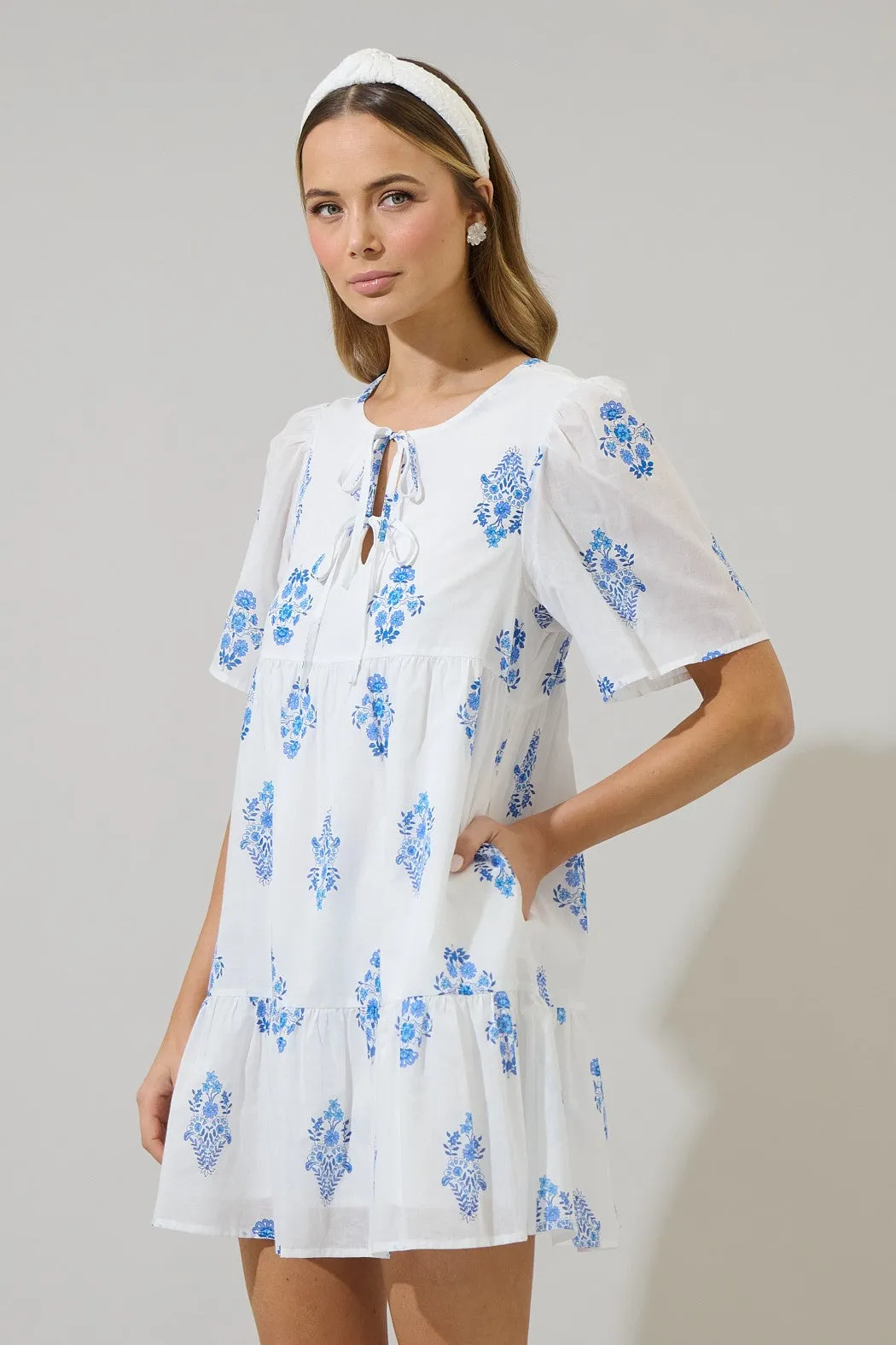 yila floral mini dress