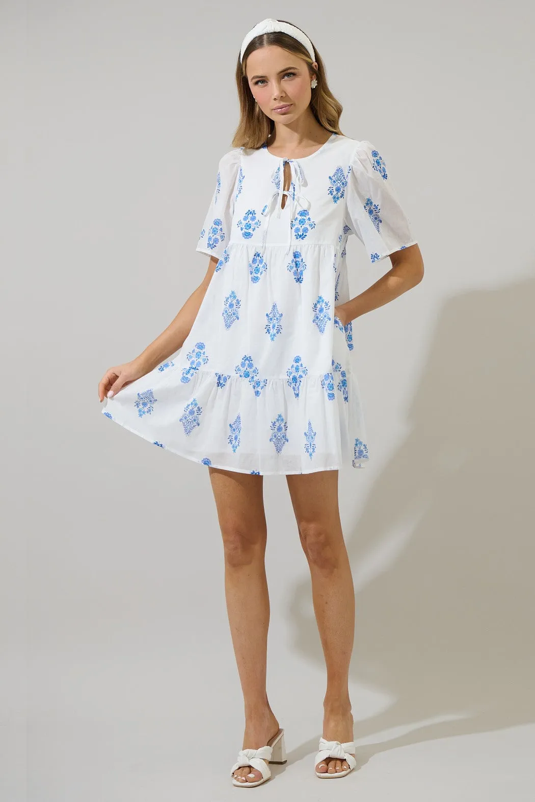 yila floral mini dress
