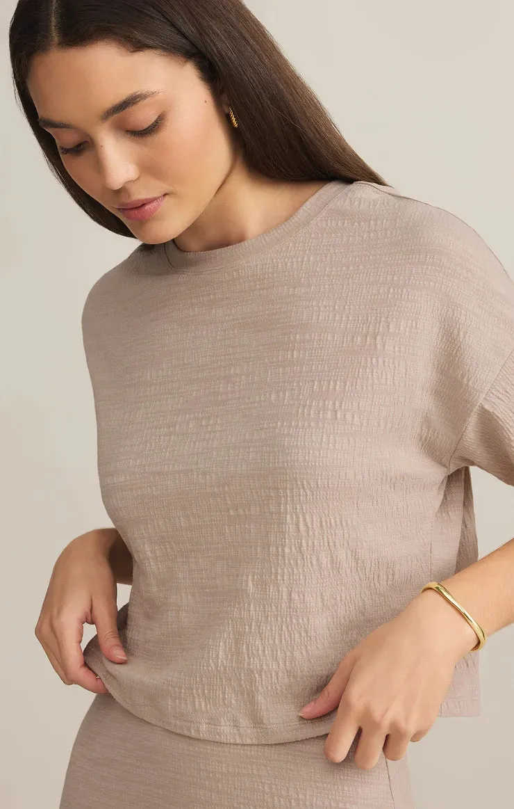 Z Supply Sway Textured Slub Cropped Tee