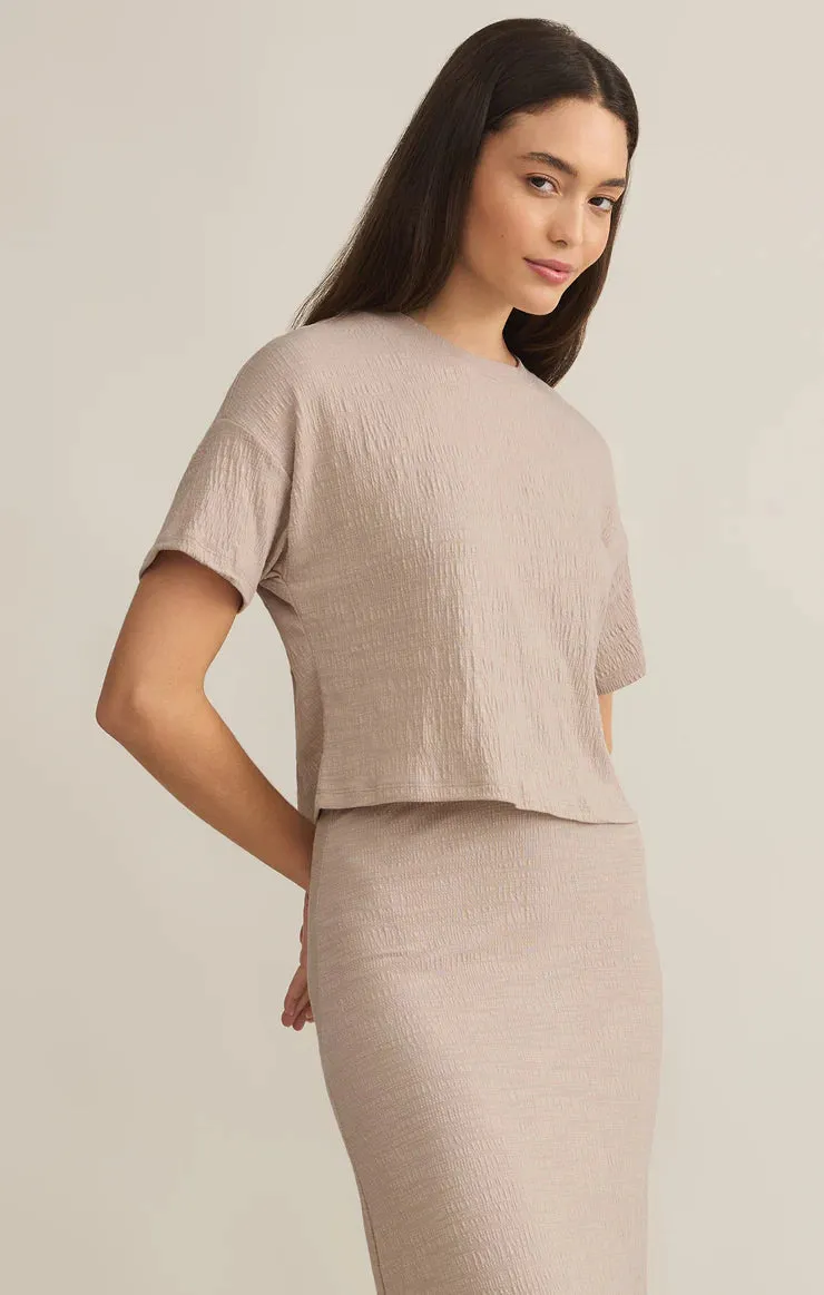Z Supply Sway Textured Slub Cropped Tee