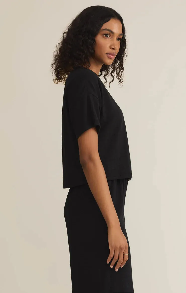 Z Supply Sway Textured Slub Cropped Tee