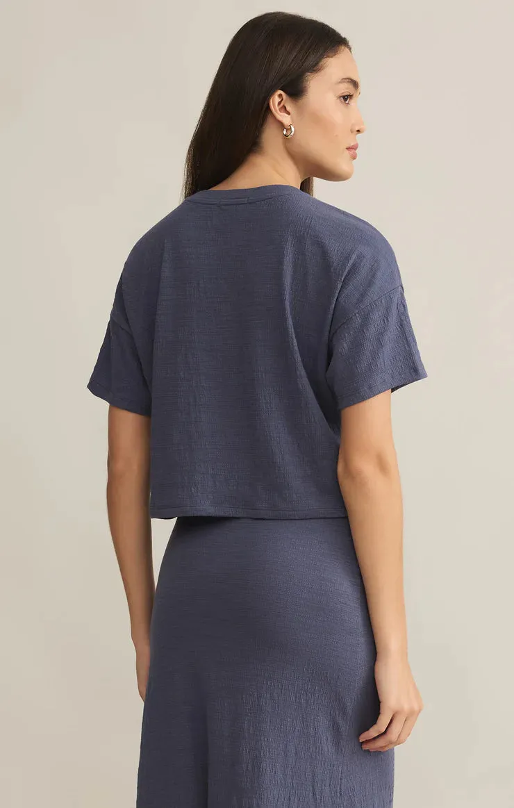Z Supply Sway Textured Slub Cropped Tee