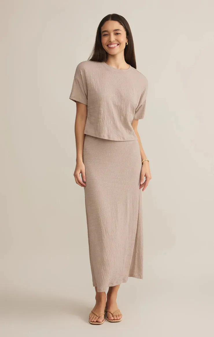 Z Supply Sway Textured Slub Cropped Tee