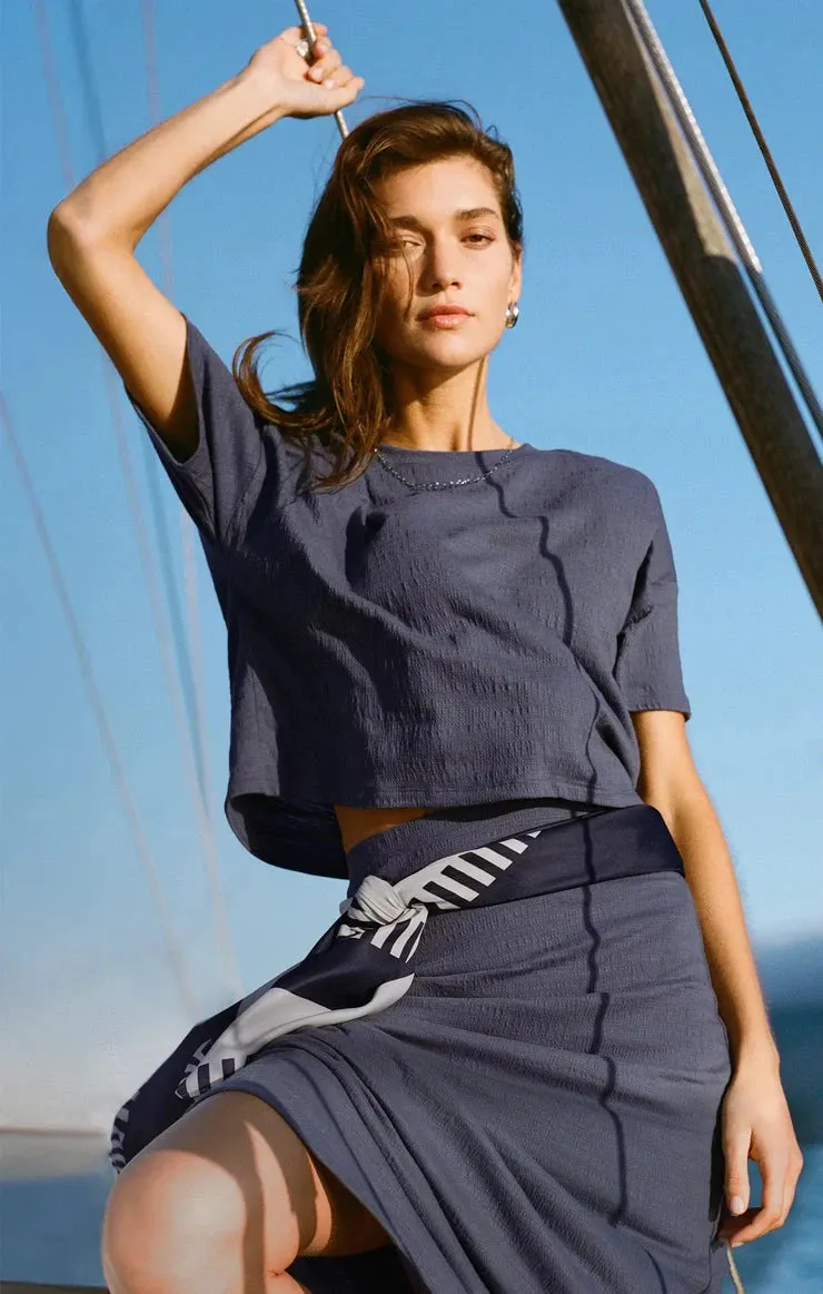 Z Supply Sway Textured Slub Cropped Tee