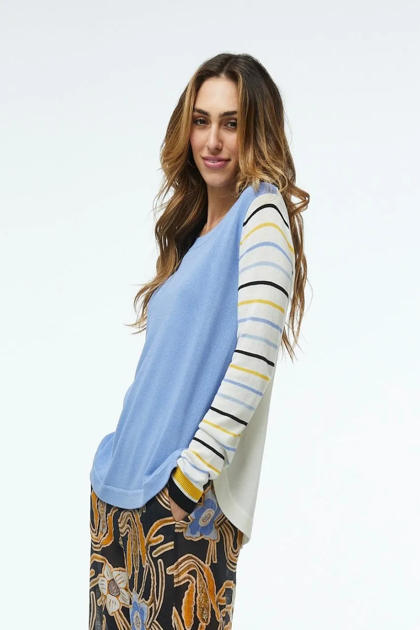 Zaket & Plover Stripe Sleeve Sweater
