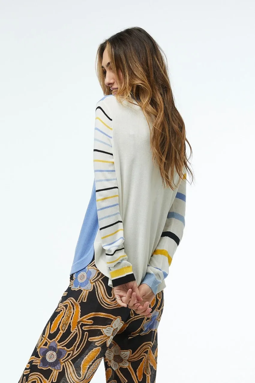 Zaket & Plover Stripe Sleeve Sweater