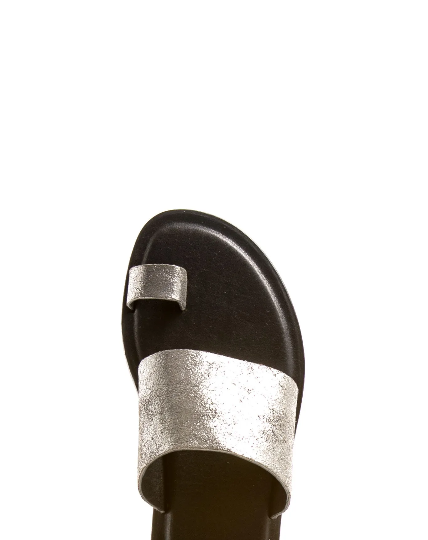 ZATTYS Silver Leather Sandals