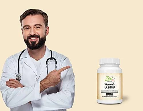 Zen Supplements - Womens 15 Billion Multi-Probiotic - Supports Urinary and Vaginal Health with Lactobacilli & Bifado Blended Strains Survives Stomach Acid, Shelf Stable 60-Vegcaps